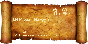 Nérey Margit névjegykártya